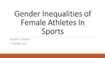 Gender Inequalities of Female Athletes In Sports